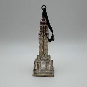 Destination Souvenir Silver Empire State Building New York NY Christmas Ornament